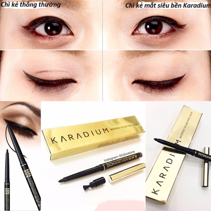 Chì Kẻ Mắt Chống Trôi Karadium Waterproof Eyeliner Pencil 0.14g