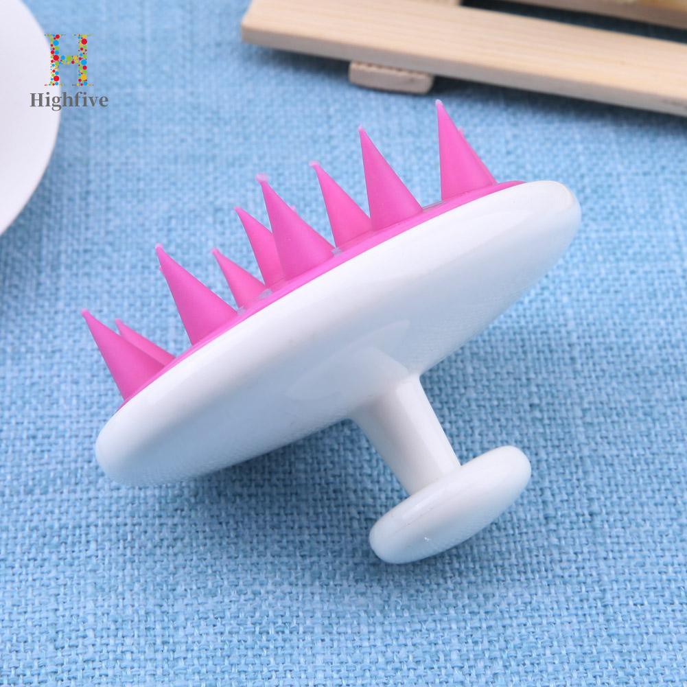 (Hàng Mới Về) Lược Chải Tóc Chống Trượt Hình Tròn Bằng Silicone Tiện Dụng