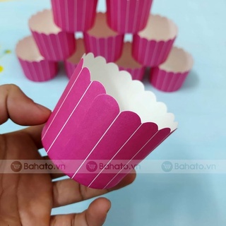Cup giấy cứng làm bánh cupcake, muffin 7cm (50 cái)