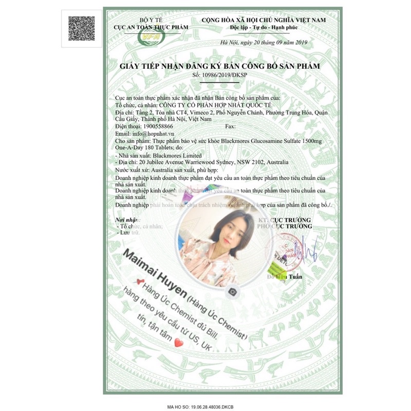 Bổ Xương Khớp Glucosamin Blackmore