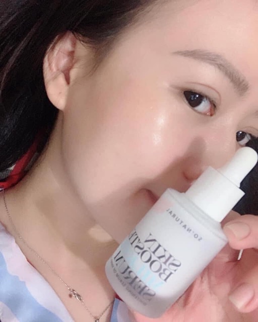 Tinh chất dưỡng trắng căng bóng da skin booster milk oil serum so natural