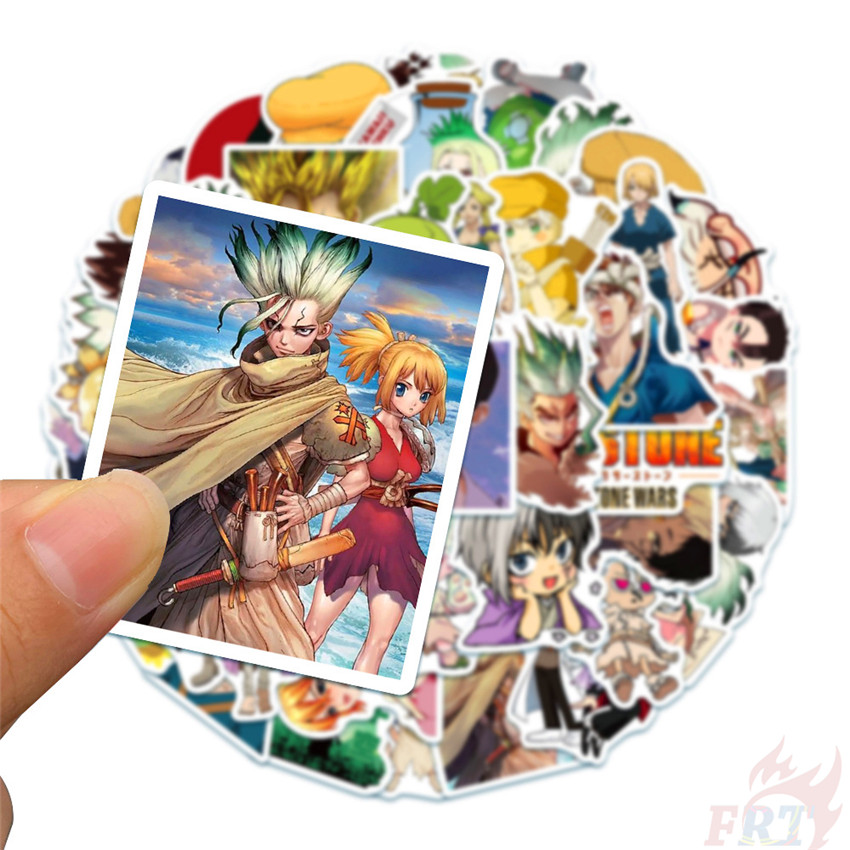 Bộ 50 Hình Dán Chống Thấm Nước Dr.Stone - Series 05 Anime Ishigami Senkuu