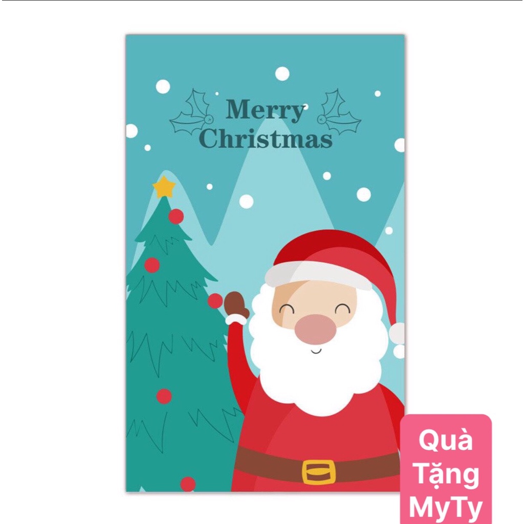 Thiệp giấy họa tiết giáng sinh, noel 2021, kích thước 5*9cm