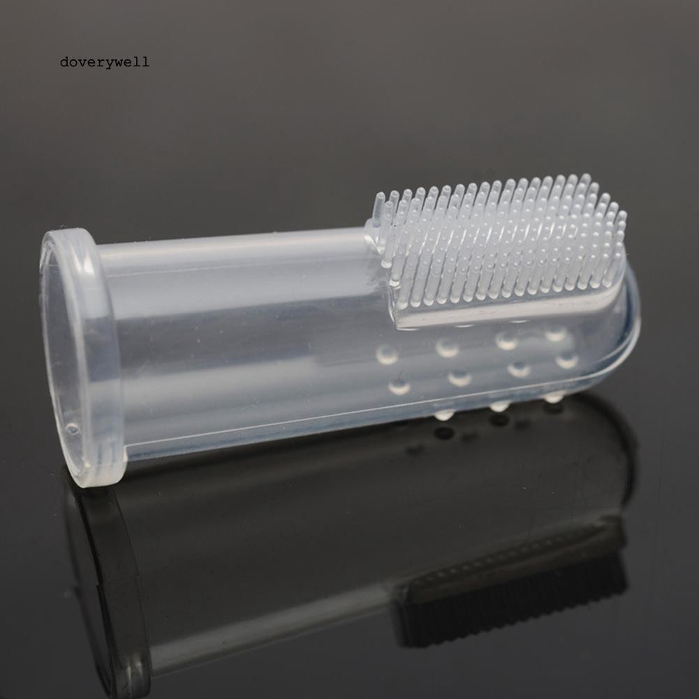 2 bàn chải silicone làm sạch răng cho thú cưng