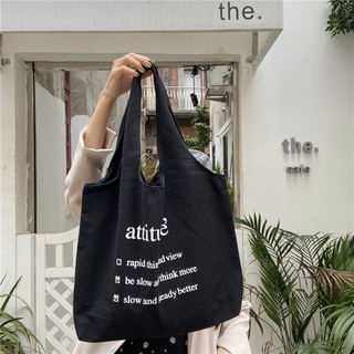 Túi Tote Attitude vải canvas