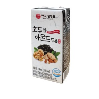 Thùng sữa hạt Óc chó, Hạnh nhân, Đậu đen Hàn Quốc ( 16hộp * 190ml)