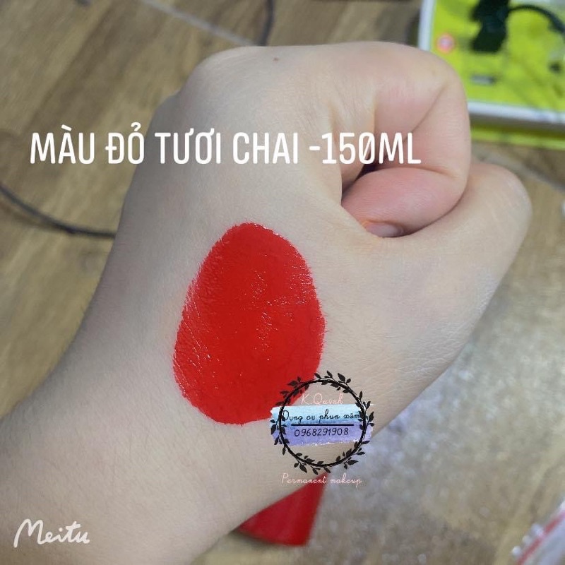 Sỉ mực phun xăm màu đỏ tươi - 150ml ,30ml,20ml
