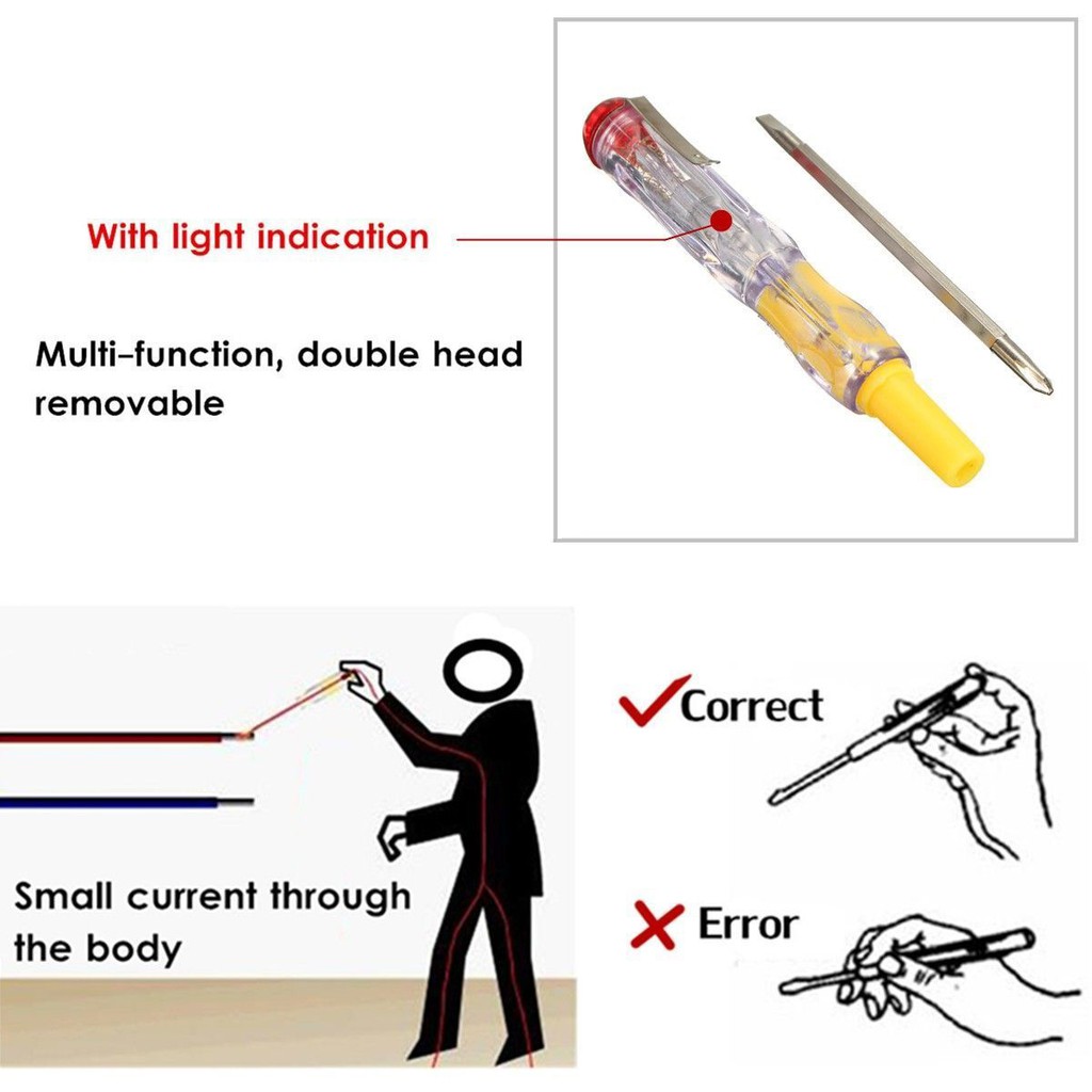 Bút thử điện 100-500V tiện dụng cho gia đình