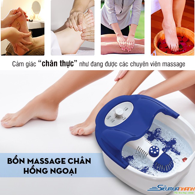 Bồn Ngâm Chân Massage Laica PC1301 [Chính Hãng Ý]