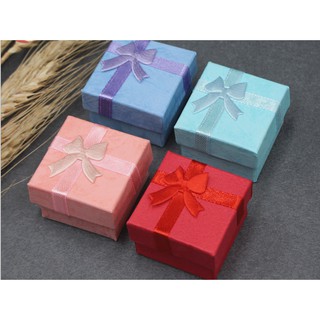 1 Hộp Trang Sức Vuông Hộp Đựng Trang Sức Màu Hồng Cho Nhẫn