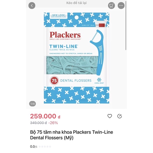 Tăm Chỉ Nha Khoa Plackers Dental Floss Picks từ Mỹ