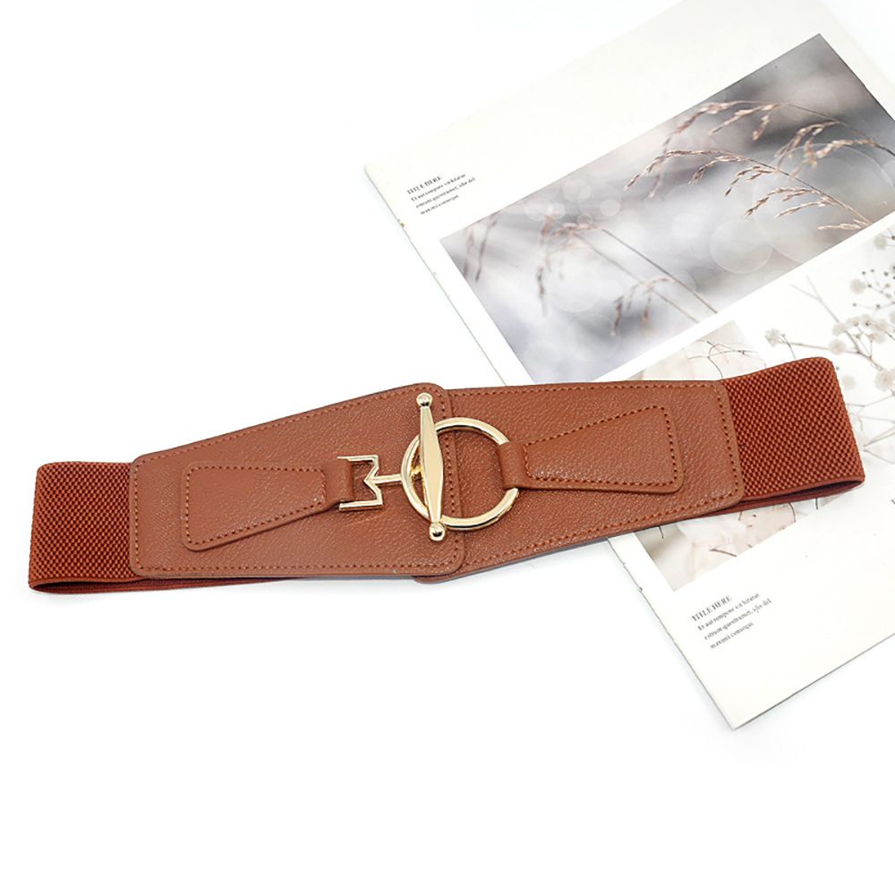 Thắt lưng da PU bản rộng thiết kế đơn giản sang trọng dành cho phái nữ