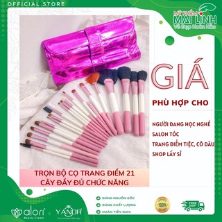 Bộ Cọ Trang Điểm, Chổi Make Up 21 Cây Hàn Quốc, Đầy Đủ Chức Năng Lông Siêu Mịn