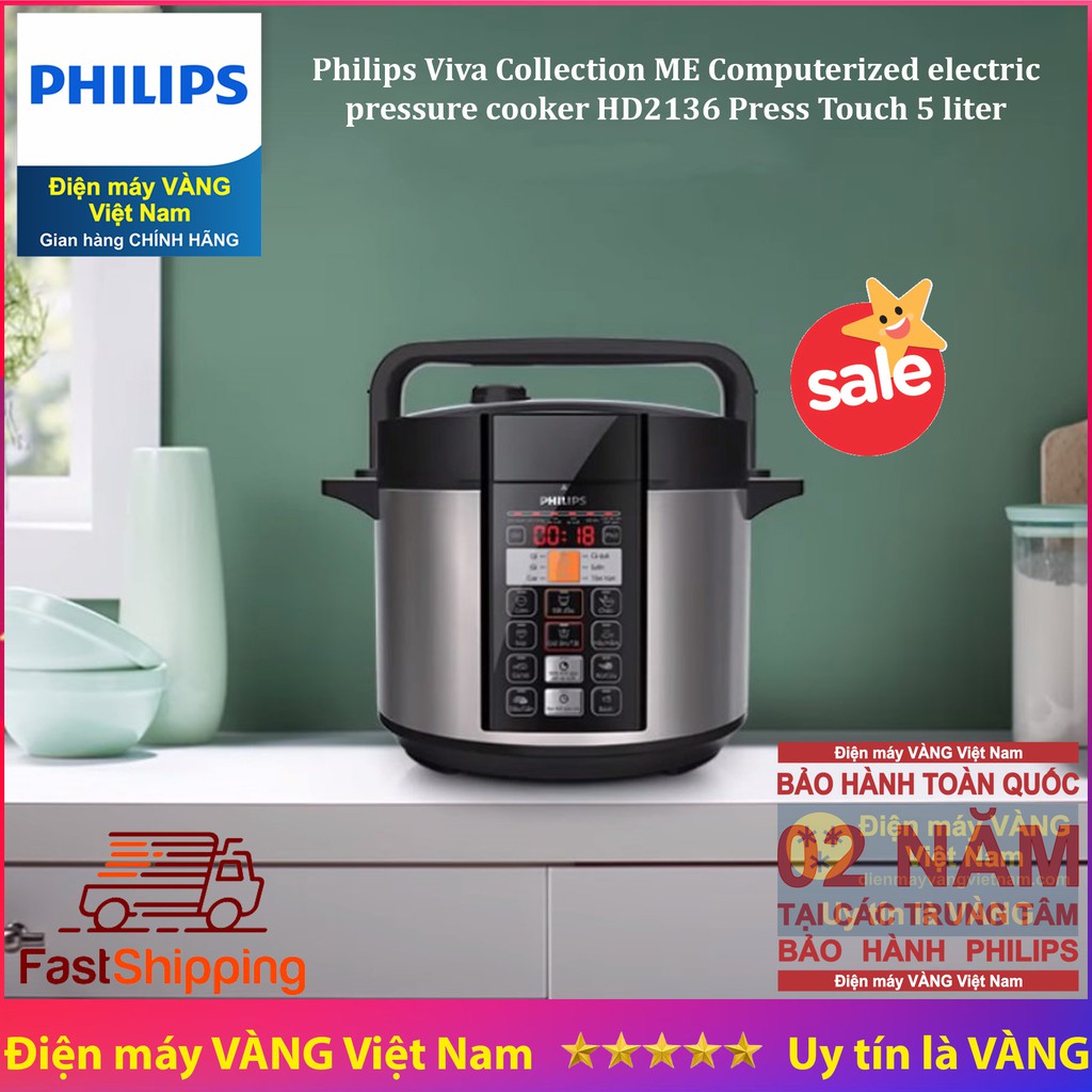 Nồi áp suất điện tử Philips HD2136 - Viva Collection HD2136/66