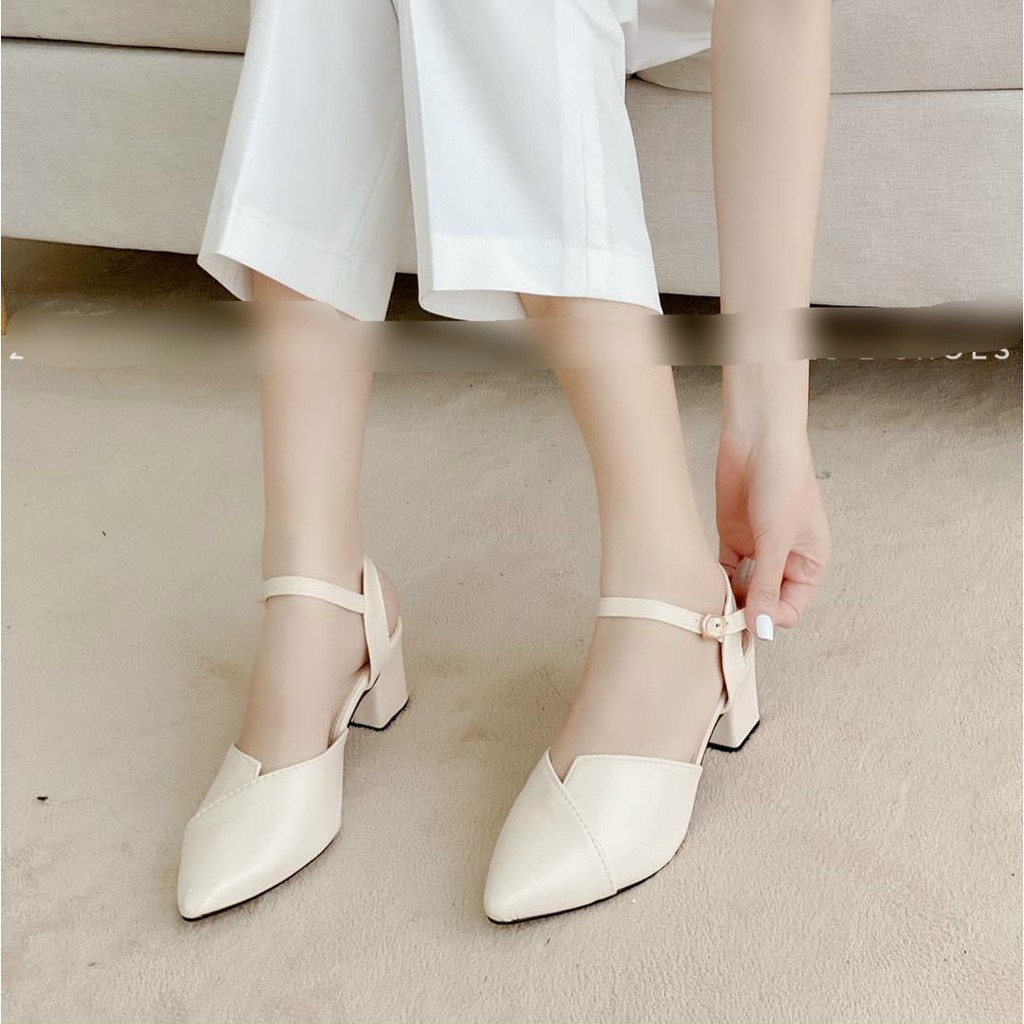 Sandal cao gót 5p nữ tính , quai hậu siêu xinh 009