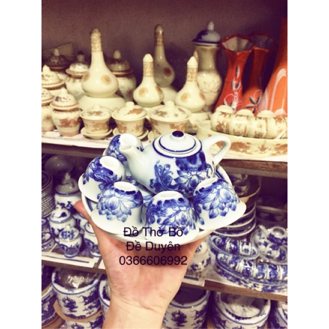 Bộ tích chén men Ngọc