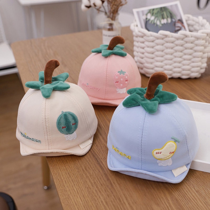 Mũ Lưỡi Trai Thêu Họa Tiết Dễ Thương Thời Trang Xuân Hè Cho Bé 6-18 Tháng Tuổi