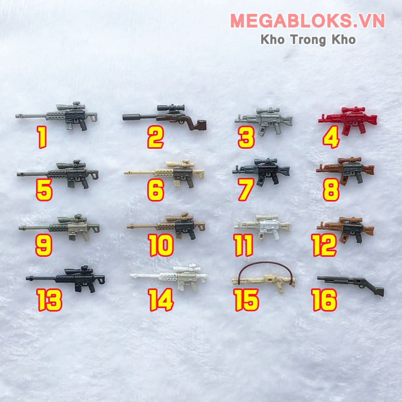 Mega Bloks Construx Call of Duty WWII Sniper Rifle & Shotgun & Assault Rifle【Thương hiệu mới chưa sử dụng】Xây dựng đồ chơi khối