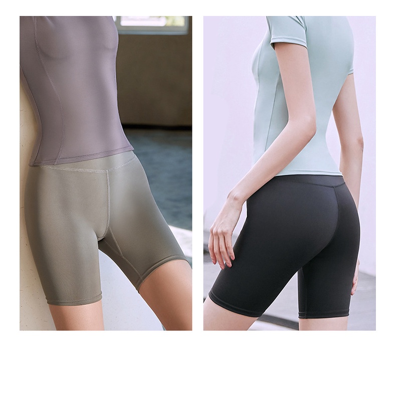 Quần đùi tập gym yoga nữ cạp cao nâng hông bó sát đàn hồi GEPO GP102