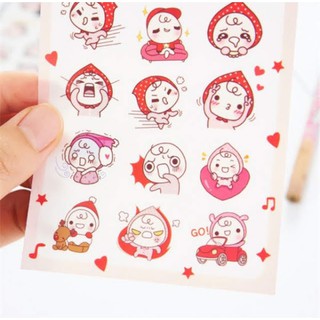 set 6 tấm sticker cute baby