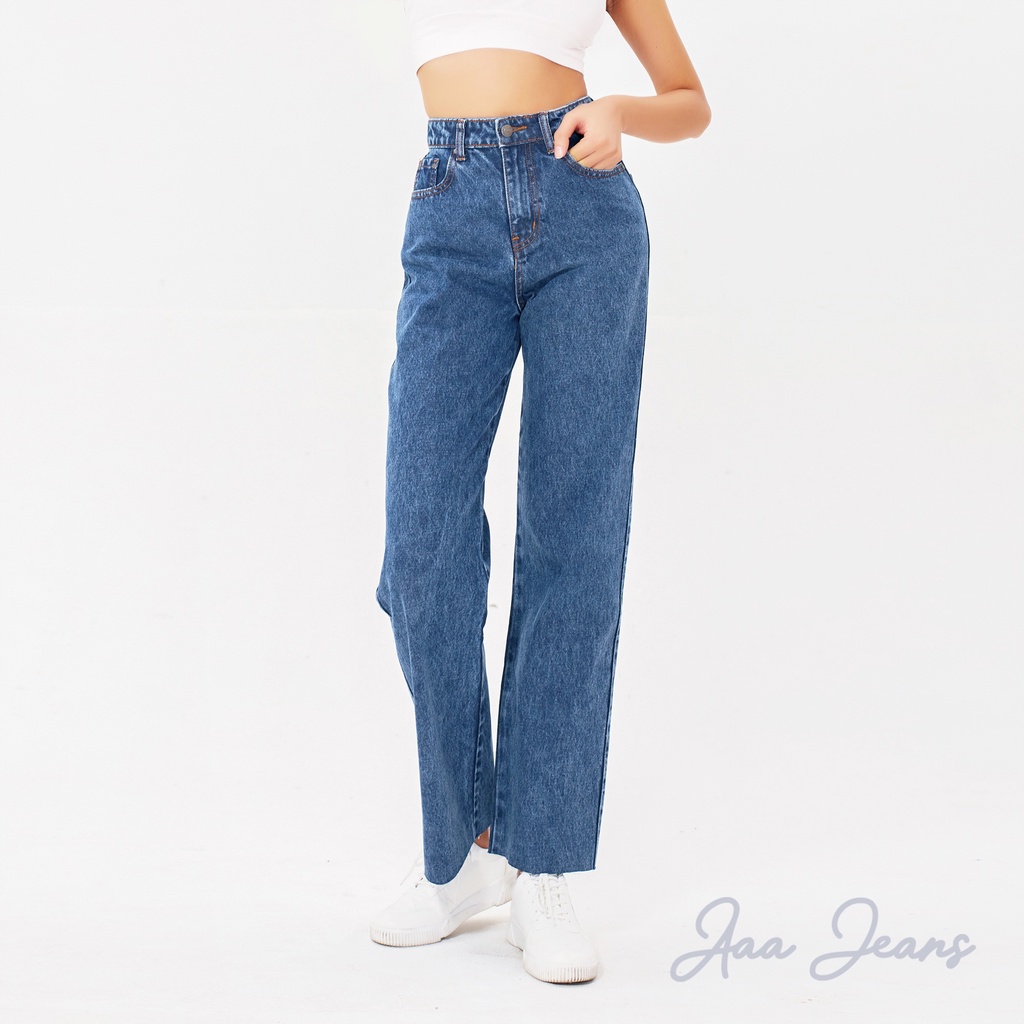 Quần Jean Nữ Ống Rộng Thời Trang Sapphire Blue Aaa Jeans
