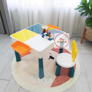 Bộ Bàn Ghế Lego Đa Năng HOLLA Cho Bé HL 10105 - HÀNG CHÍNH HÃNG
