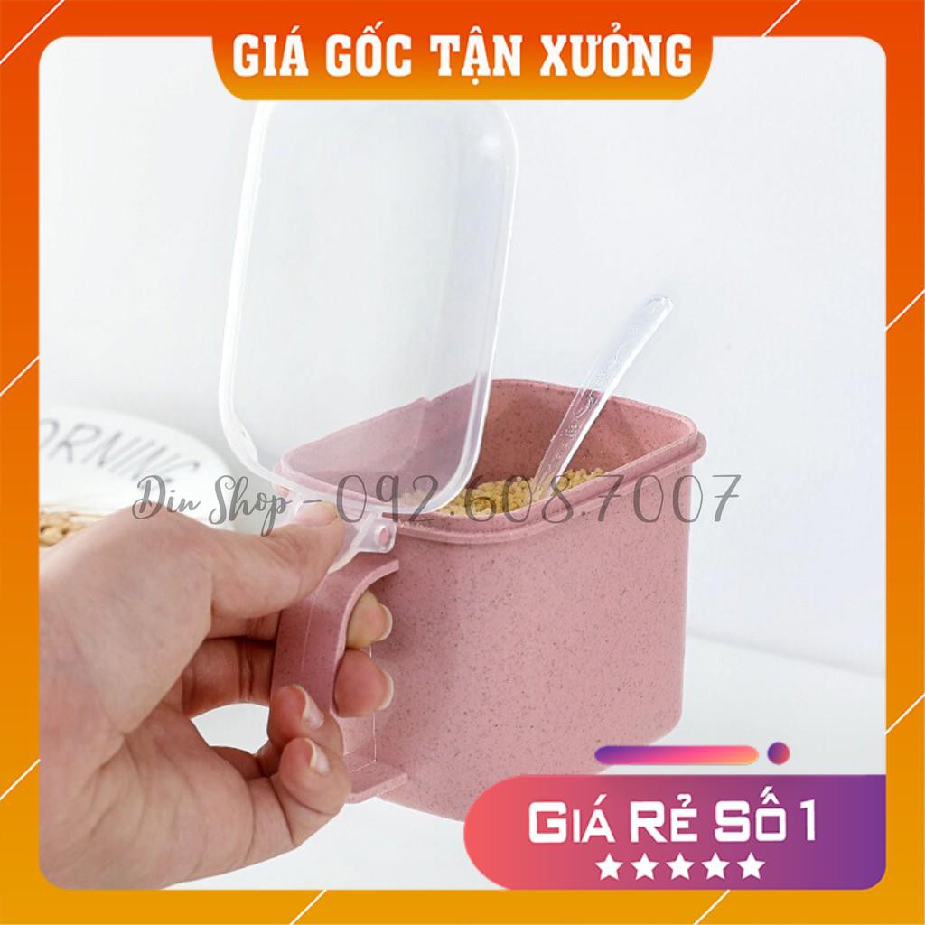 Hộp đựng gia vị ⭐FREESHIP⭐ Set Hộp Đựng Gia Vị Đa Năng 3 Ngăn, 4 Ngăn Có Khay An Toàn Sạch Sẽ Cho Nhà Bếp