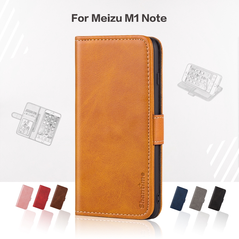 Bao da điện thoại nắp lật khóa từ tính dành cho Meizu M1/ Meizu M1 Note