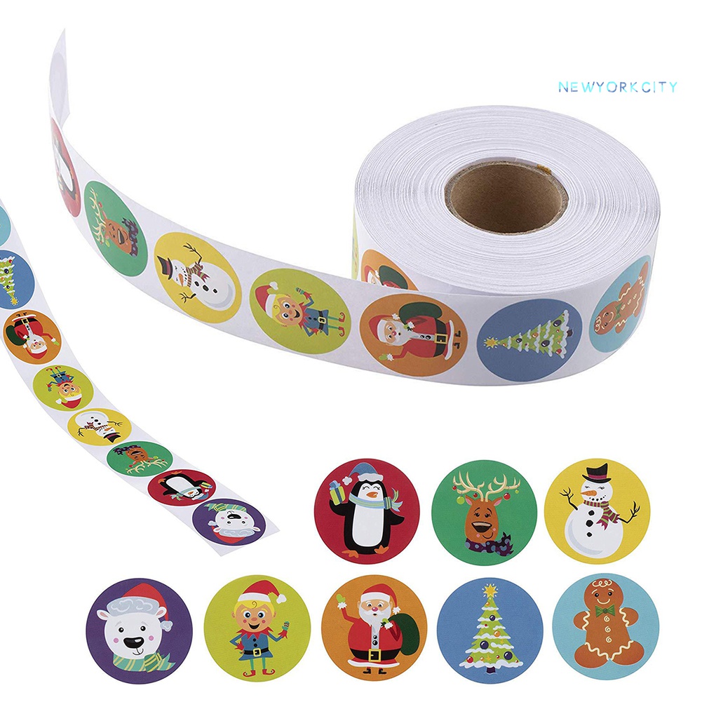 500 Nhãn Dán Trang Trí Bánh Phong Cách Giáng Sinh Đáng Yêu