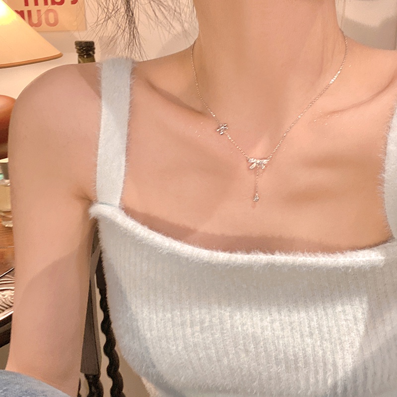 Vòng cổ Hợp Kim Mặt Hình Bươm Bướm Đính Đá Xinh Xắn Cho Nữ