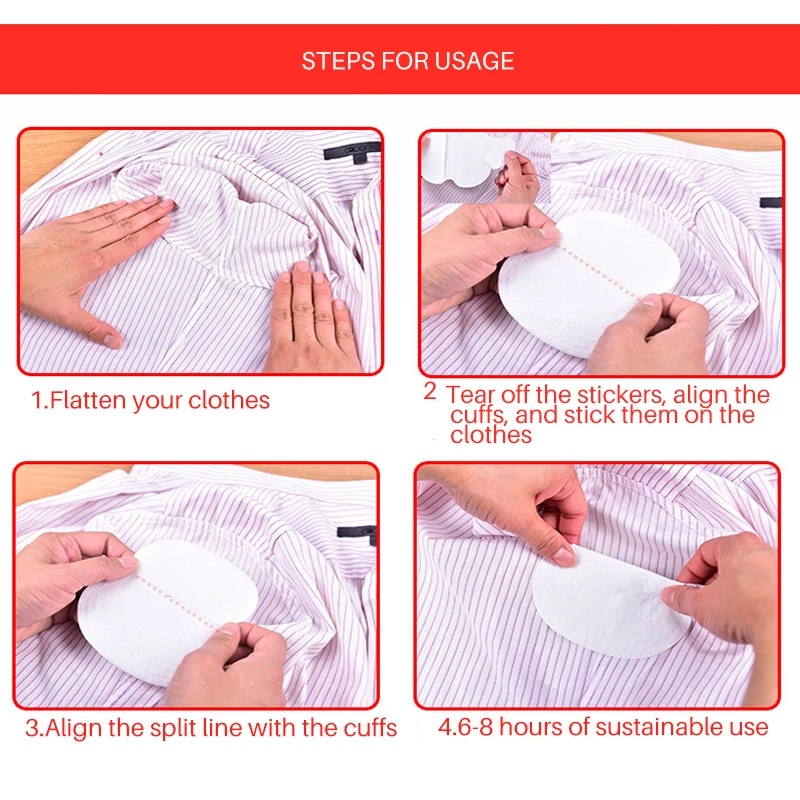 Set 2 Miếng Dán Thấm Mồ Hôi Nách Dùng Một Lần Tiện Dụng