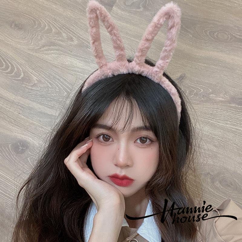 Băng đô tai thỏ bằng lông nhung dùng hóa trang lễ phục sinh cho nữ