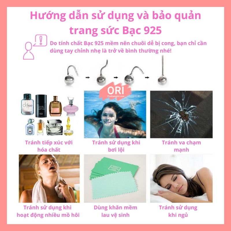 Khuyên bông tai Trái tim đính ngọc cao cấp hàn quốc siêu đẹp ORI B008