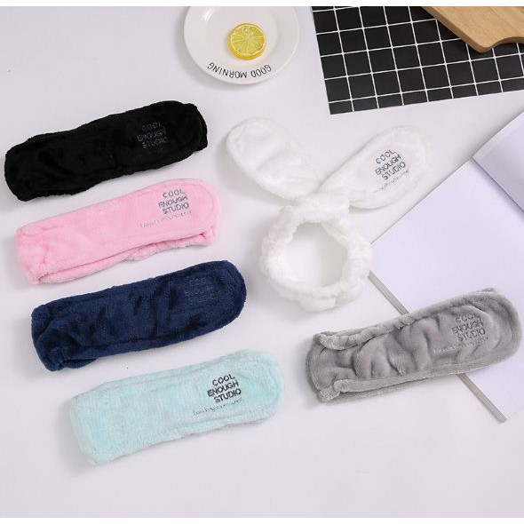 Băng đô cài tóc rửa mặt make up cực xinh (hồng)