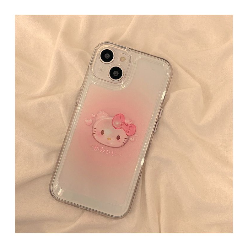 Ốp Điện Thoại HELLO KITTY Cạnh Mềm Chống Sốc Chống Rơi Cho iPhone 11 13 12 X XS Pro Max XR 12 13 Mini