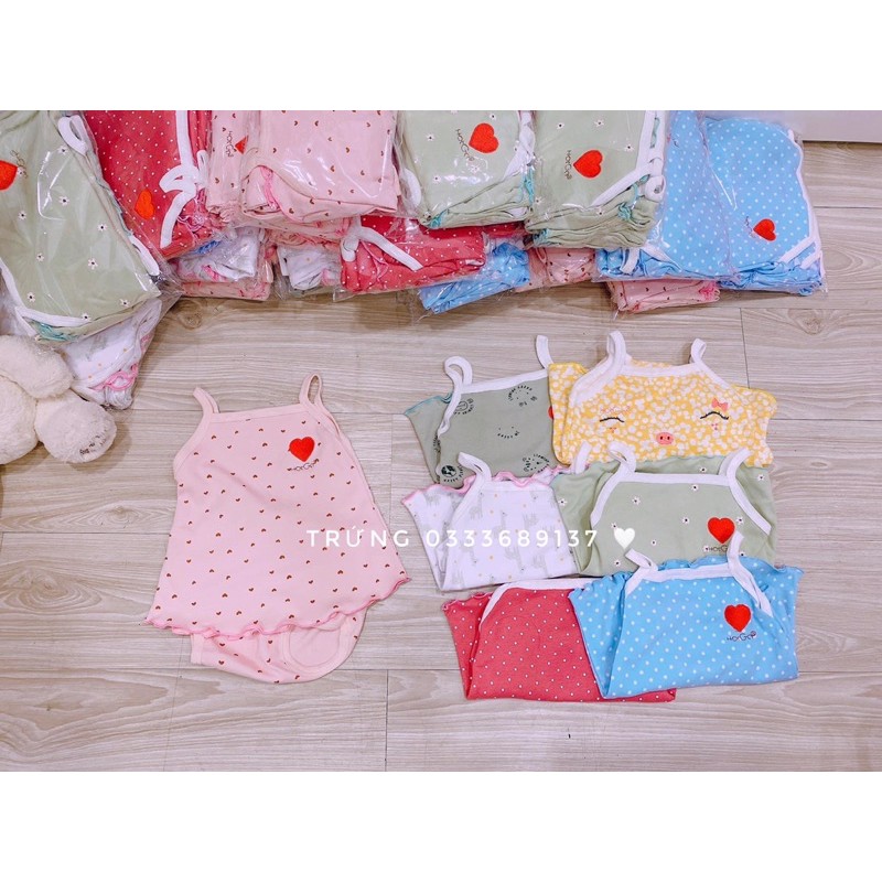 ĐƯỢC CHỌN MẪU - Bộ hai dây bộ hè bé gái Hột gà  8-11kg