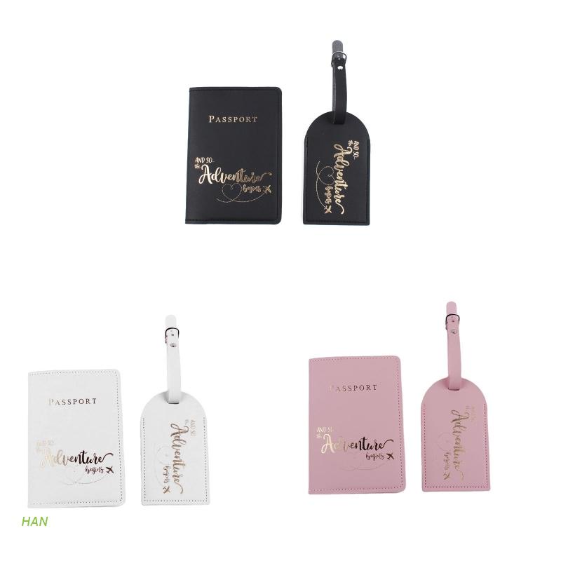 1 Set Ví Da PU Đựng Hộ Chiếu/Hành Lí Du Lịch Cho Cặp Đôi