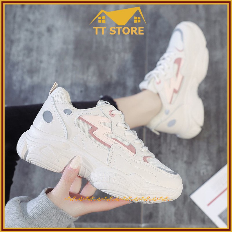 [Mã WAMT2405 giảm 10K đơn 0K] GIÀY THỂ THAO NỮ SIÊU ĐẸP. (TRẮNG,HỒNG) ĐỘN ĐẾ 4,5CM TĂNG CHIỀU CAO.