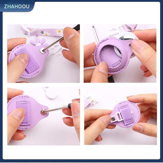 ☃Nhà☃ Vỏ Bọc Bảo Vệ Cổ Chống Thất Lạc Họa Tiết Hoa Tùy Chỉnh Tiện Dụng Cho Air Tag