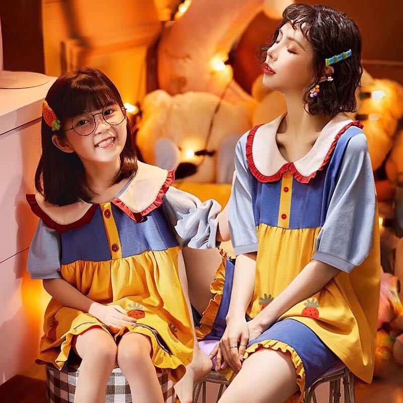 33506 Bộ cotton bạch tuyết cao cấp cho bé mặc nhà vừa dễ thương lại mềm mại dễ chịu