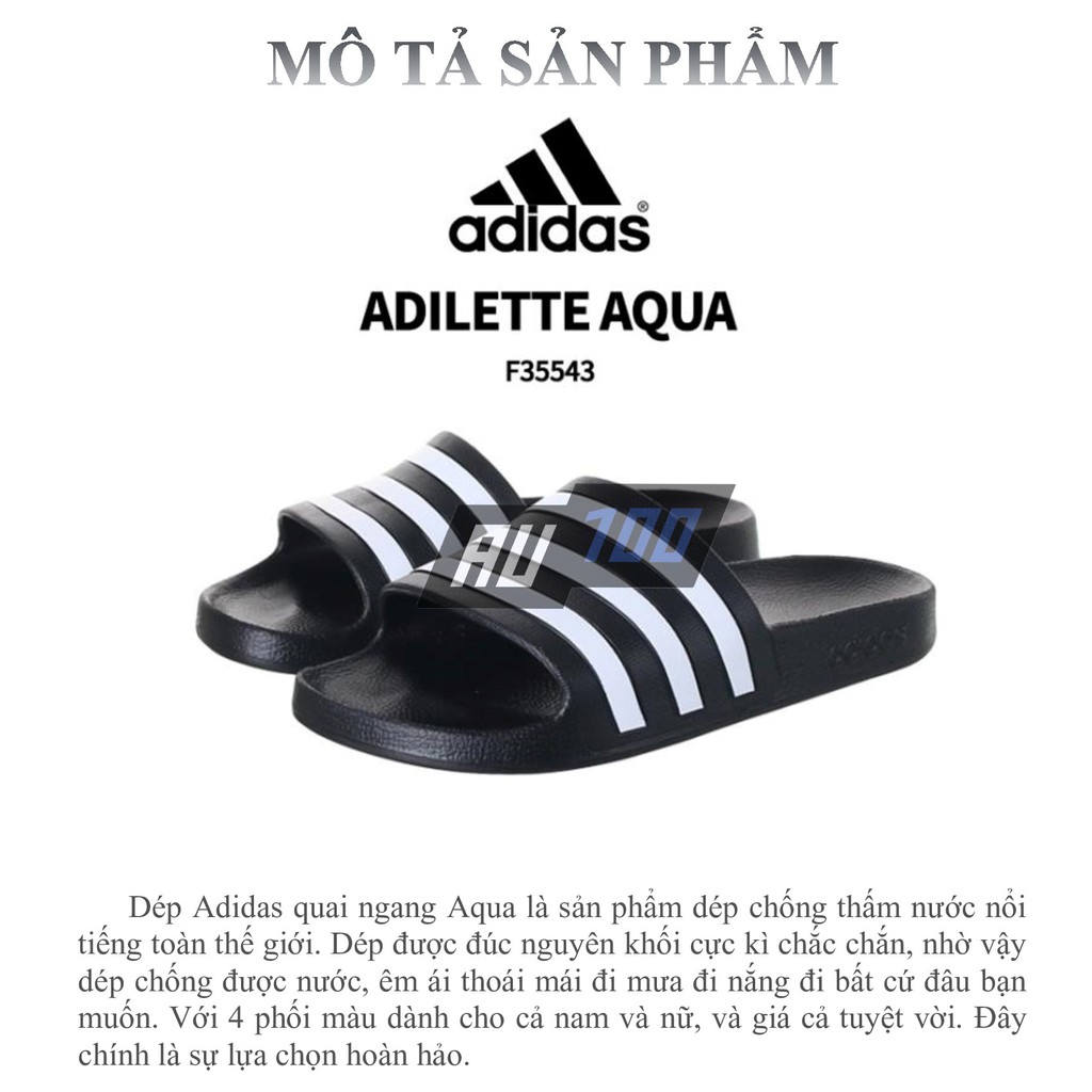 Dép Nam Quai Ngang Adidas Đúc Nguyên Khối Chống Nước, Chống Trơn Trượt Chuẩn Xịn Full Box