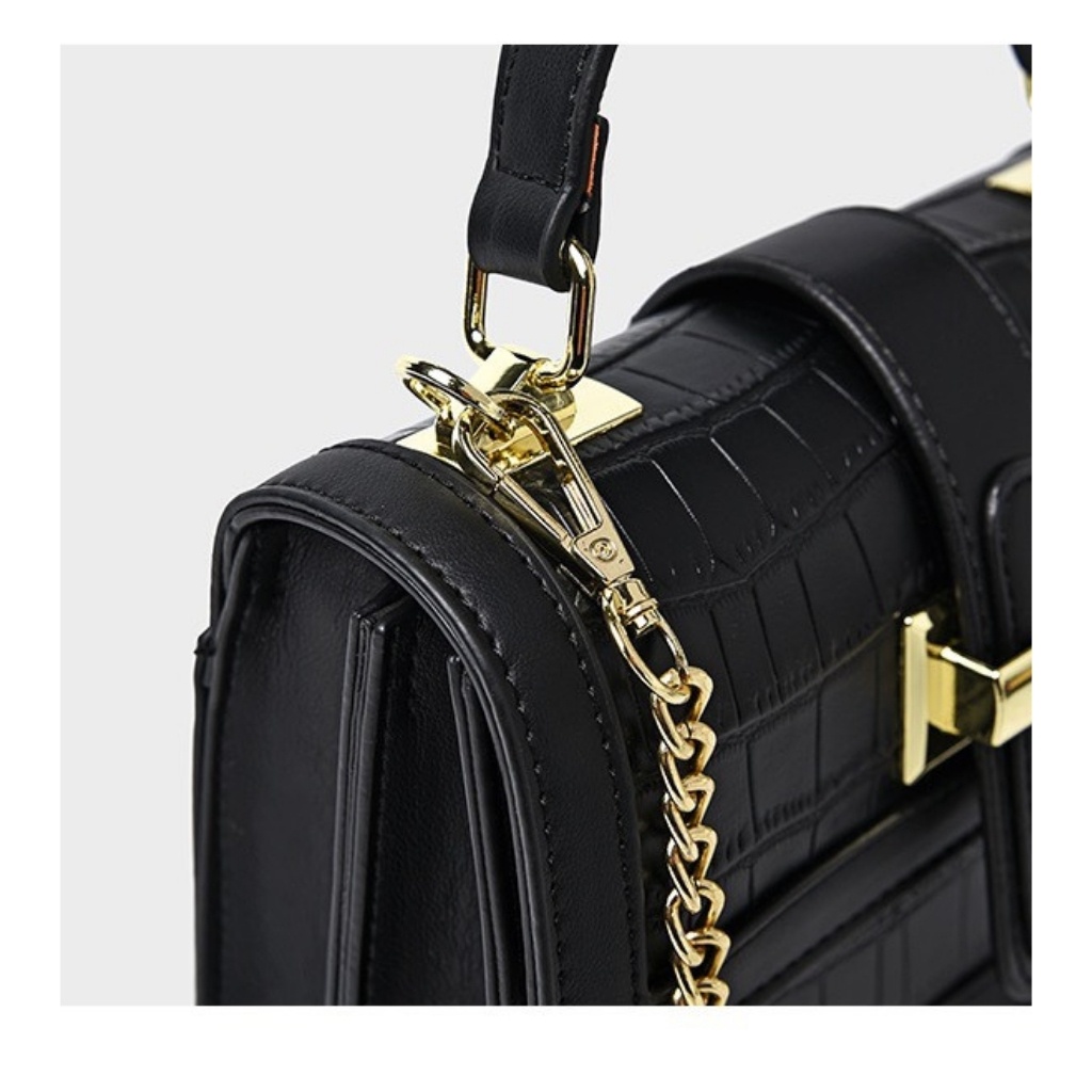 Túi xách nữ, túi xách công sở đeo chéo nữ da sần khoá vàng tiện lợi và thời trang - TXN005