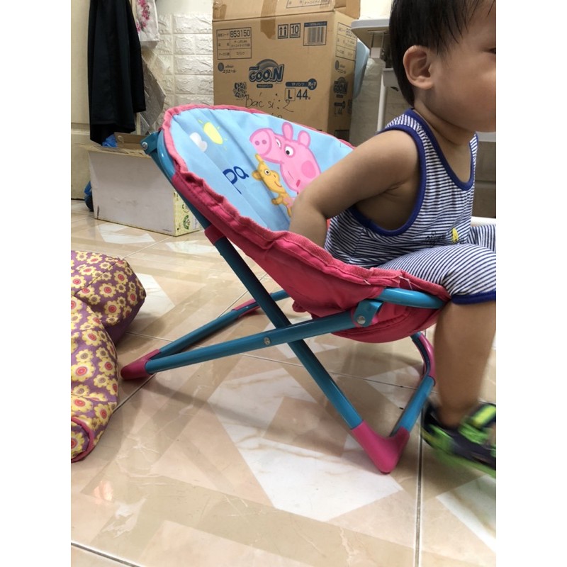 Ghế Xếp Hoạt Hình Heo Peppa(2hand)