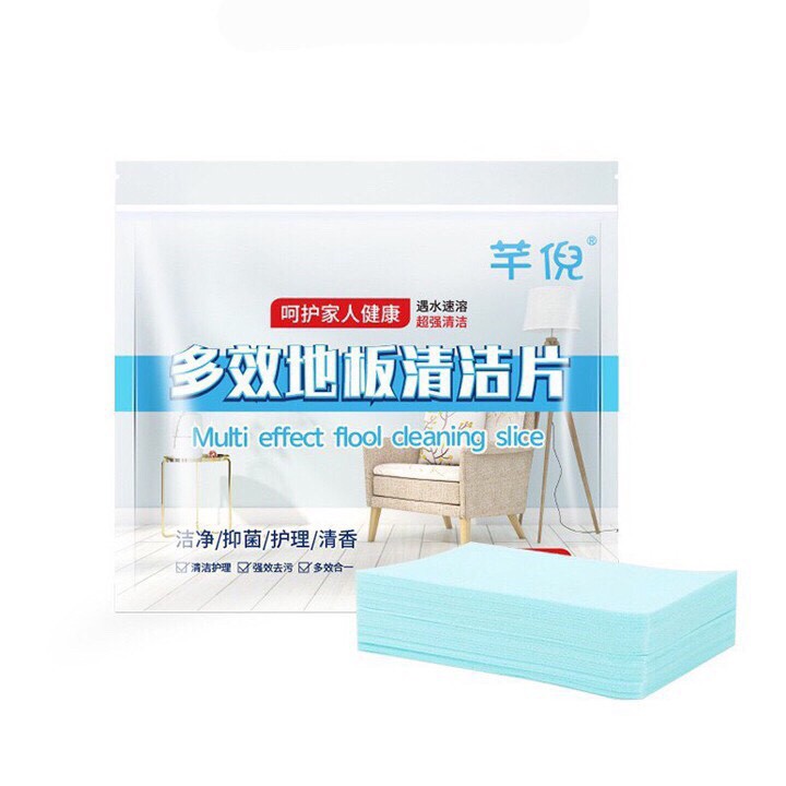 Gói 30 miếng khăn giấy hòa tan lau sàn diệt khuẩn (KLS30)