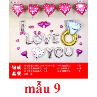 Set bóng nhôm trang trí phòng cưới Mẫu 9 T3S25.3M9-2019