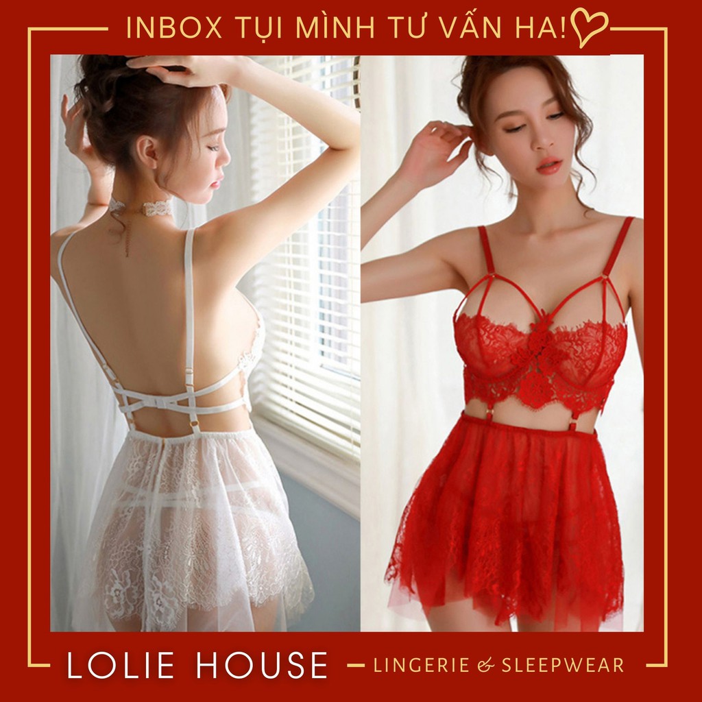 Cosplay Công Chúa Ren Sexy Lotus - Set váy ngủ sexy cosplay công chúa gợi cảm LOLIE HOUSE - VN12