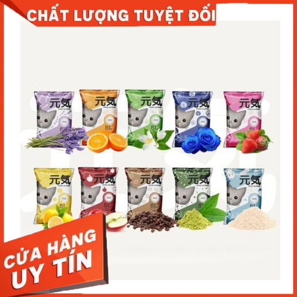Cát Vệ Sinh Dành Cho Mèo - Genki - 5L~ 3,6Kg - Có Nhiều Hương