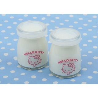 Lốc 12 hũ thủy tinh làm sữa chua Hello kitty 