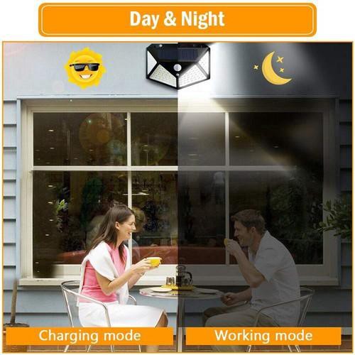 Đèn cảm biến hồng ngoại năng lượng mặt trời Solar Motion Sensor Light 100 bóng LED