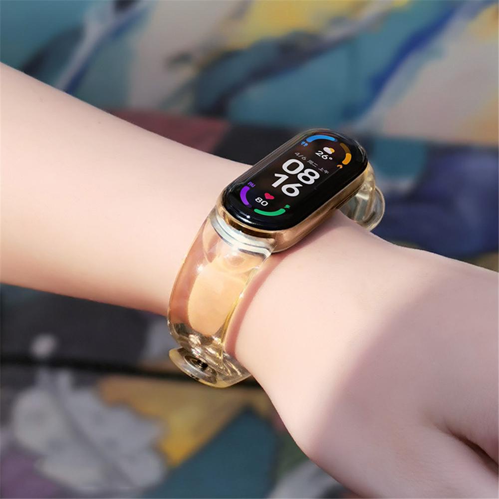 Dây Đeo Thay Thế Chất Liệu Silicon Màu Trơn Cho XIAOMI Band 6 5 4 3